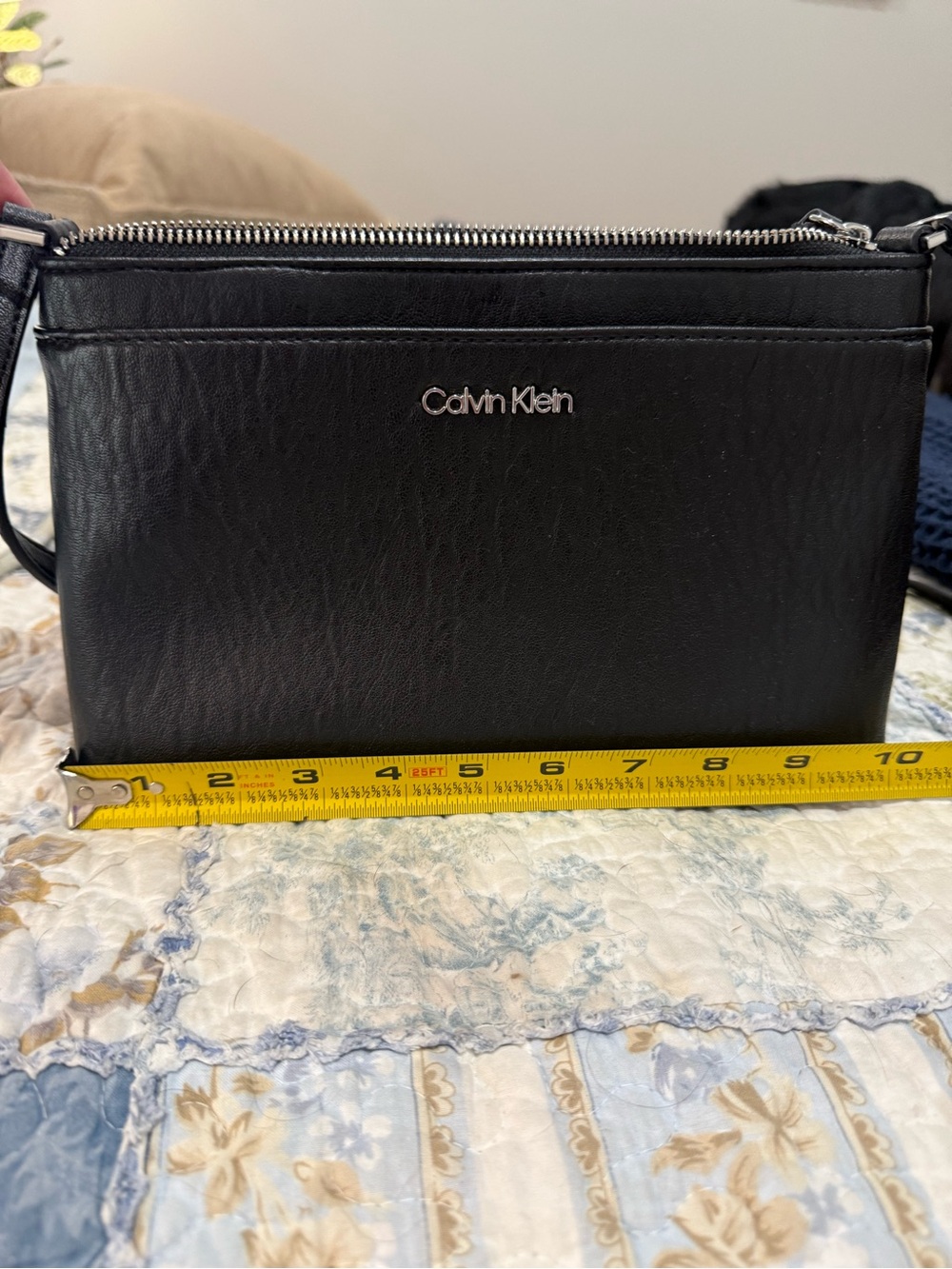 Calvin Klein Black Leather-Look Crossbody with Slim Profile - Picture 2 of 6